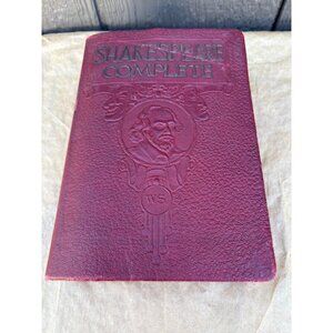 Complete Works of William Shakespeare Embossed Red Leather Hardcover Book 1926